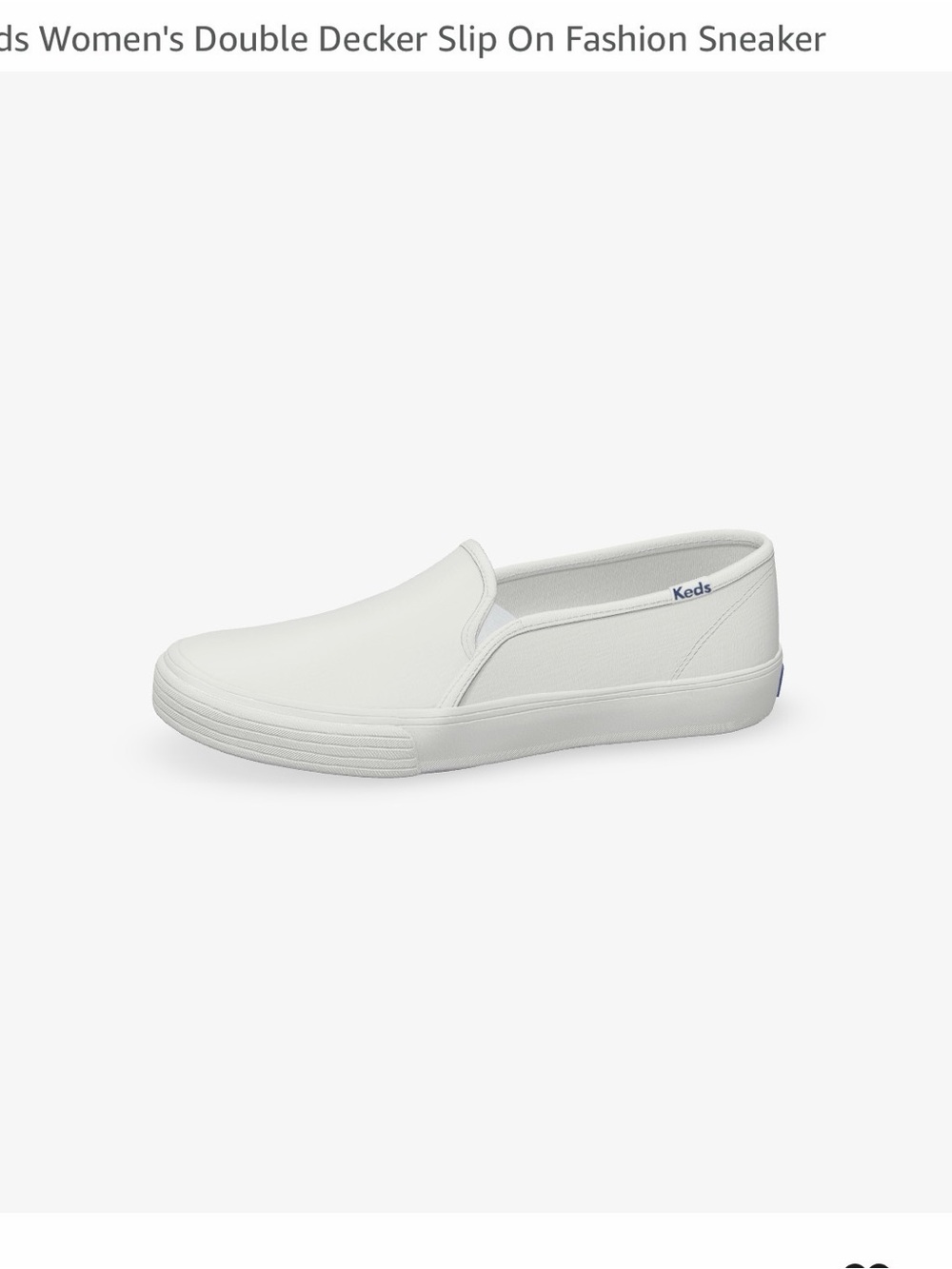Keds Kids White Double Decker Slip-On Sneaker 6.6w